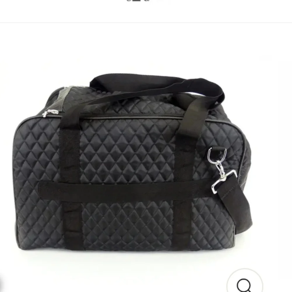 Cloak & Dawggie Medium Diamond Quilt Dog Carrier Purse Black